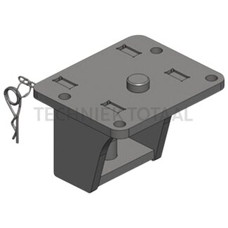 Scharmüller Disselconsole 200 x 120 mm, boring M18, binnenbreedte 120 mm, zwart