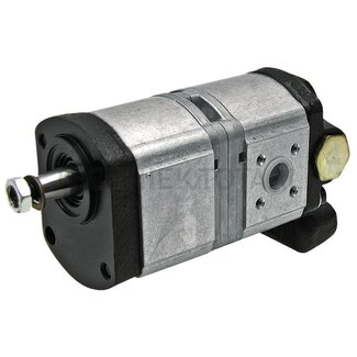 Bosch/Rexroth Doppelpumpe linksdrehend 8 + 8 cm³/U/min., M18 x 1,5 mit Ventil Case IH