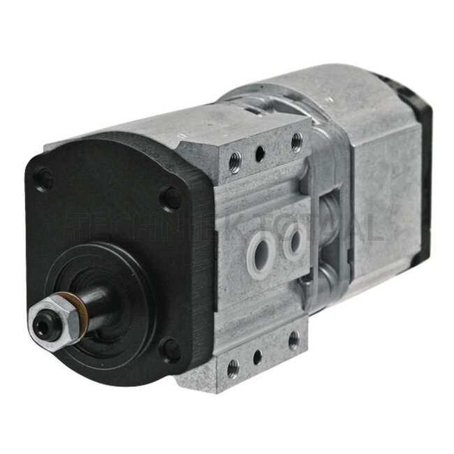 Bosch/Rexroth Doppelpumpe linksdrehend - 2560510665440, 3797116M2, 3797116M1 | Fördervolumen: 14 + 19 cm³/U | Antriebswelle: Kegel 1:8, Ø 17,46 | Drehrichtung: links | Bosch-Nr.: 0510665440