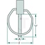 Linch pin set - 5 pcs. - 20023301/5 | Version: galvanised | A: 4,5 mm | C: 32 mm | F: 36 mm