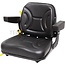 GRANIT Sitz - 24000038A | Höhe: 480 mm | Länge: 491 → 508 mm | Technische Daten: ● Befestigungspunkte zum Nachrüsten von Beckengurten, ● Gefederter Sitz mit Federungsregulierung für Gewicht von 50 kg bis 130 kg, ● Längsverstellung mit Führungsschienen 250 mm, ●