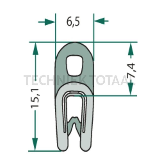 GRANIT Raamrubber - 5 stuks - 654A1107/5