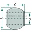 CBM Top link ball Cat. 2 - 712D752 | Category: 2 | Version: standard | A: 25,4 mm | B: 50 mm | C: 51 mm