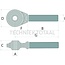 CBM Gewindespindel - 712TF30135SX | I: M30 x 3 mm | Ausführung: Linksgewinde | A: 25,4 mm | B: 165 mm | C: 51 mm | G: 220 mm | D: 80 mm | F: 55 mm | Kategorie: 2 / 25,4