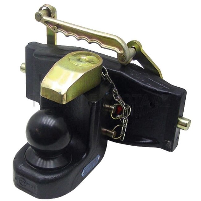Walterscheid Ball hitch For CBM - 770KI8329NB30 | Rail width: 330 mm | Detent pin Ø: 20 mm | Guide width: 30 mm | D-value: 97,1 kN | Colour: black | Description: This product is a ball hitch. The hitch ball 80 dimensions and areas of application comply with ISO 24347,