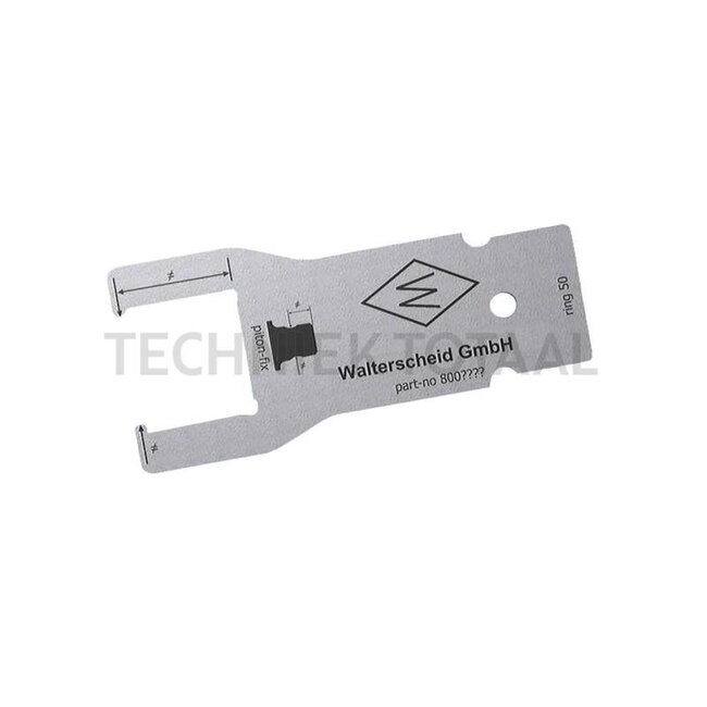 Walterscheid Prüflehre - 770PF-WAL | Farbe: Metallisch blank | Beschreibung: Universal-Lehre zum Prüfen des Verschleißgrades von:1 - Walterscheid Piton-Fix Zapfen2 - Zugösen nach DIN 9678 (ISO 5692-1)Der Prüfling hat die technische Verschleißgrenze erreicht, wenn er i