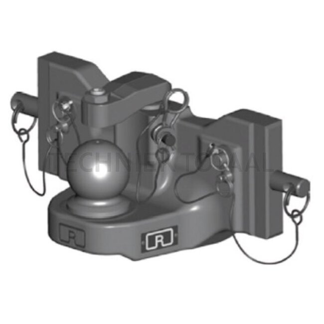 ROCKINGER Inner part Fendt grey - 787825A1249C | Rail width: 311 mm | Detent pin Ø: 22 mm | Guide width: 30 mm | Load capacity: 4000 kg | D-value: 102 kN | Load capacity: 4 t | Ball Ø: 80 mm | Lock: KS80 | Menke no.: 231130