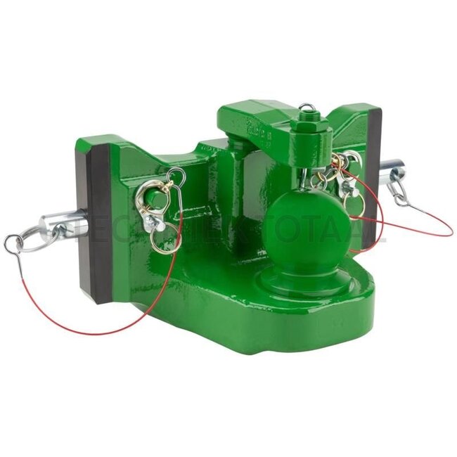 ROCKINGER Trekhaak - 787825A3044C | Railbreedte: 330 mm | Vergrendelpen Ø: 25 mm | Geleidebreedte: 32 mm | Oplegdruk: 4000 kg | Kleur: John Deere groen | Omschrijving: Handmatige kogelkoppeling met in hoogte verstelbare lagervergroter |  Speling op de aftakas | D