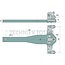 ROCKINGER Tragplatte System 80 mit Zwangslenkung, Kugel K50 - 787825L3564C | Verriegelung: Kugel 80 | Stützlast: 4500 kg | D-Wert: 100 kN | Länge: 930 mm | Breite: 180 mm | Stärke: 50 mm | Anzahl Herzbolzen: 1 | Herzbolzen-Ø: 32,5 mm | Farbe: John Deere Grün | Läng