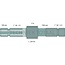 GRANIT PTO shaft end piece - 70802625, 226823A1 | Version: Length 228 mm, 1 3/8", 6 grooves, 1 3/8", 21 grooves