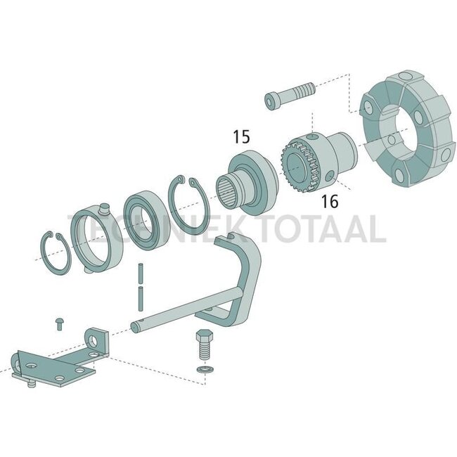 GRANIT Axle For front PTO shaft engagement - 70806011, 155103200040