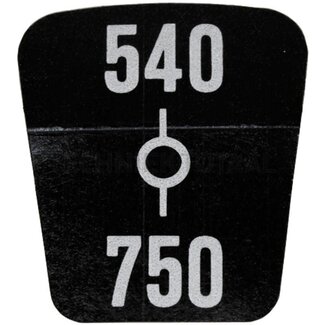 GRANIT Engagement pattern for PTO shaft speed 540-750