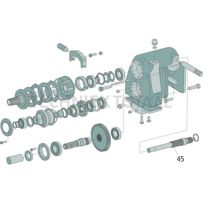GRANIT Shaft For front PTO - 70806452, 192100201020, 178100200150