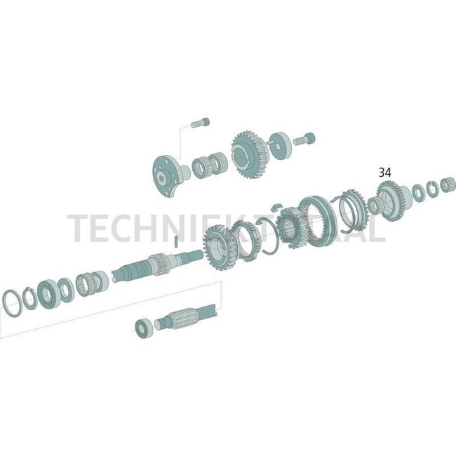 GRANIT Synchronisatietandwiel voor het schakelen van de aandrijfas - 70806458, 210103080150, 210103080020, 199110080520, 199110080970
