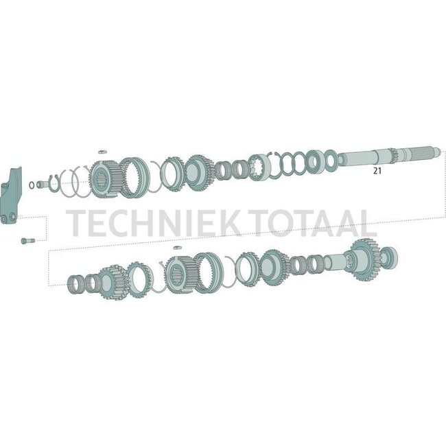 GRANIT Shaft For overdrive/gearbox, 40 km/h - 70806459, 222103080020, 199110080200, 312100080140