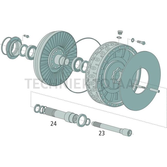 GRANIT Shaft For turbo clutch - 70806462, 514100430050, 514100430020, 514100430010