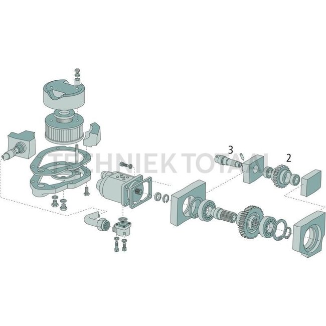 GRANIT Gear wheel lubrication pump drive Fendt
