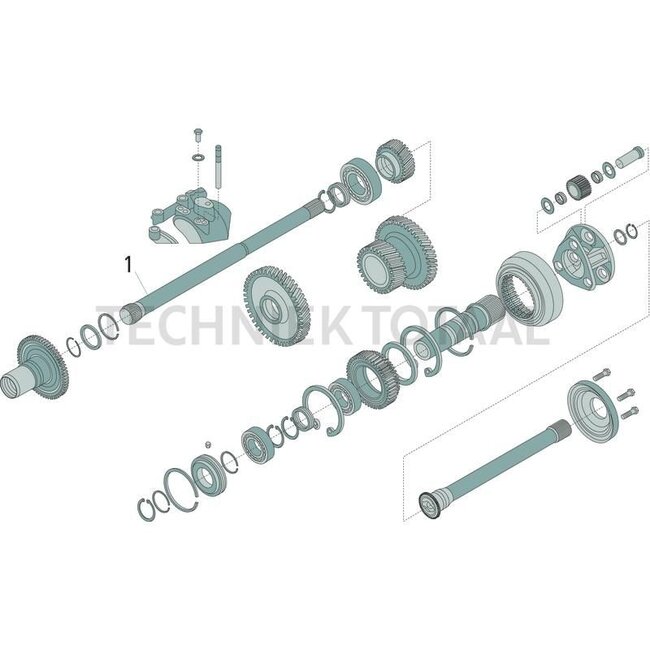 GRANIT Shaft For planetary drive - 70806466, 718100081082, 718100081081, 718100081080