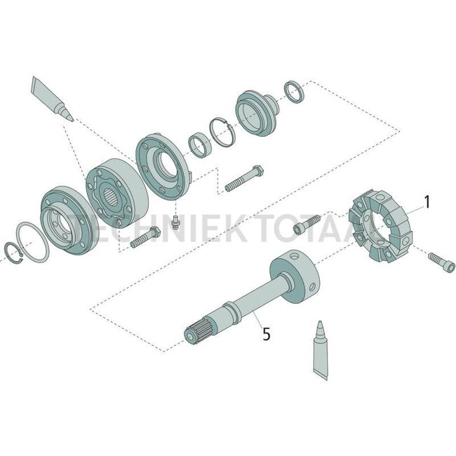 GRANIT Drive shaft For front PTO - 70806567, 716150200350, H716150200120