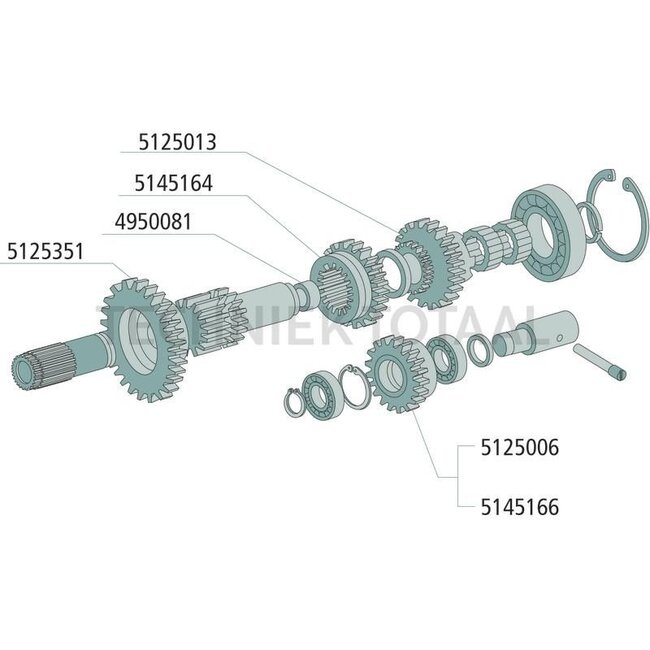 GRANIT Gear wheel gears 25 teeth Fiat 55-66, Ford 4030-5635
