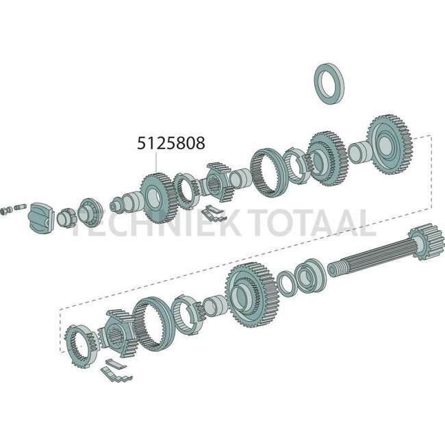 GRANIT Gear wheel driven as 4e gear 34 teeth Fiat 115-90 - 180-90