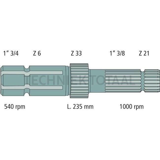 GRANIT Arbre de prise de force - 70812049, L173282