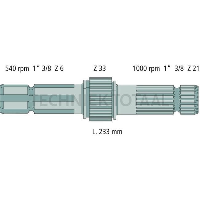 GRANIT Arbre de prise de force - 70812052, L168287, L173283