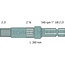 GRANIT Aftakas-eindstuk 260 mm, 1 3/8" 21 splines, 1000 omw./min. John Deere