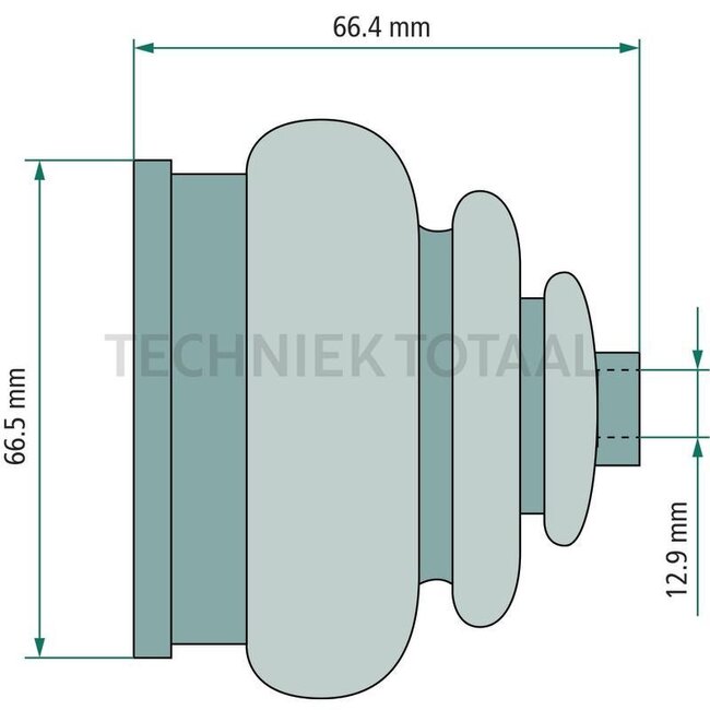 GRANIT Gaiter Ø upper 12 mm, lower 57 mm Massey Ferguson 135-2235