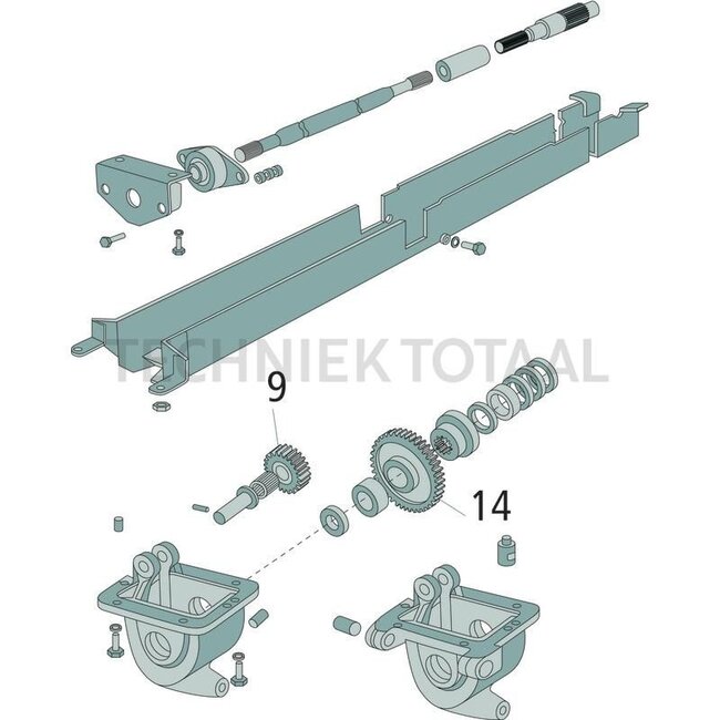 GRANIT Gear wheel intermediate gearbox / four-wheel drive 27 teeth Massey Ferguson