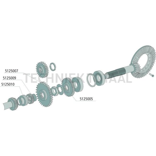 GRANIT Schakeltandwiel voor transmissie - 70817041, 5125007 | Aantal tanden: 50