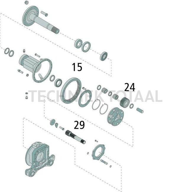 GRANIT Gear wheel planetary set rear axle 82 teeth Valtra-Valmet