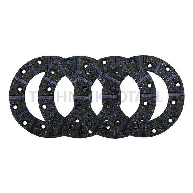 GRANIT Bremsbelagsatz Ø 143 mm, Stärke 5 mm, mit Nieten 5 x 12 mm, 4 Stück - 717020013134668R3, 717061R2, 751761R92, I3134668R3