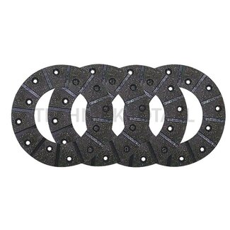 GRANIT Brake lining set Ø 165 mm, thickness 5 mm, rivets 5 x 12 mm - 4 pieces