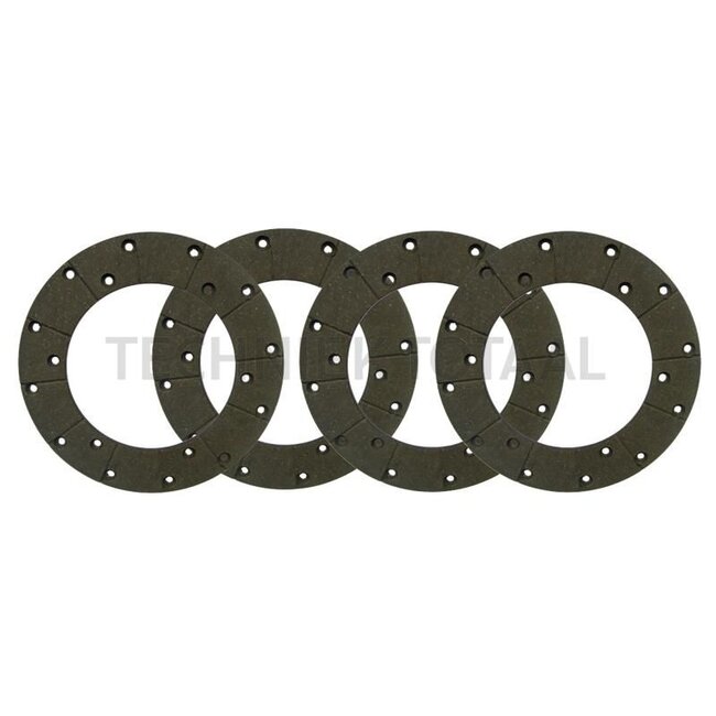 GRANIT Brake lining set √ò 200 mm, with rivets <br> thickness 4,5 mm, 4 pcs - 71702064