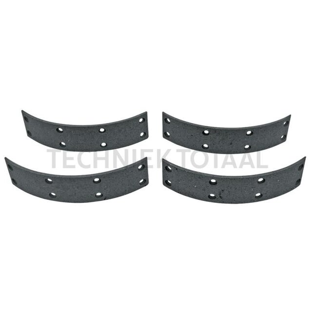 GRANIT Brake lining set 205 x 45 x 4,5 mm, with rivets, 4 pcs - 71703002, K262703, K960595