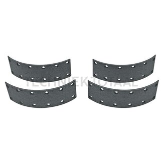 GRANIT Brake lining set 205 x 63 x 4,5 mm David Brown, IHC - 4 pieces