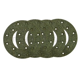 GRANIT Remvoeringset (schijfrem) met klinknagels, 152 x 80 mm, dikte 5 mm, 4 stuks