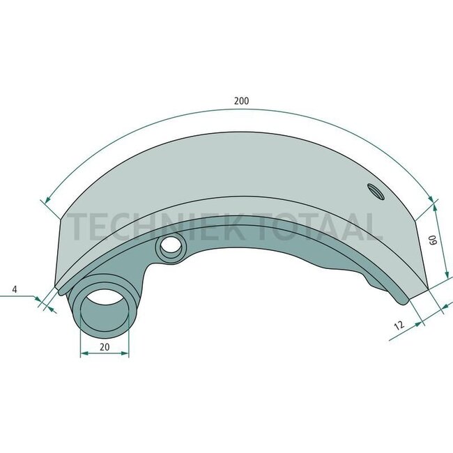 GRANIT Bremsbacke Fußbremse 180 x 60 mm Fendt