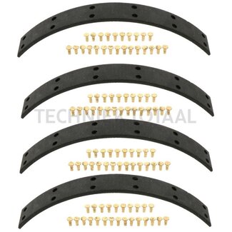 GRANIT Bremsbelagsatz Handbremse Kupfer Nieten 4 x 12 mm Massey Ferguson