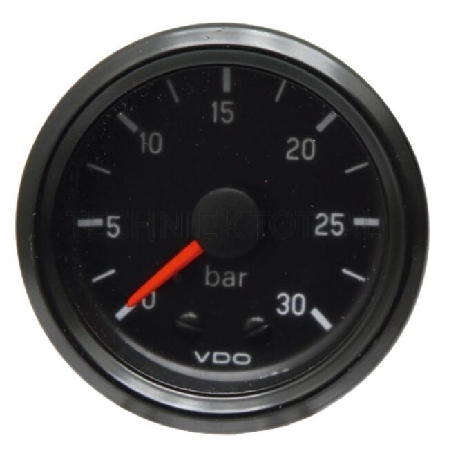 GRANIT Manometer 0-30 bar, 6 mm leidingaansluiting, Ø: 52 mm, draad: M12x 1,5, gloeilamp 12V, 2W, zonder fitting en gloeilamp - 82806042, G117881020010, X800290054000 Fendt