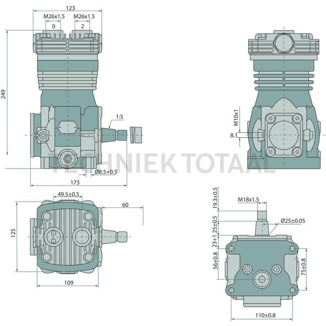GRANIT Compressor John Deere, New Holland, Case IH, Fiat, Ford