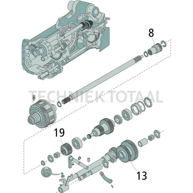 GRANIT Zahnrad Gelenkwellenantrieb 21 Zähne Massey Ferguson 3050-3125