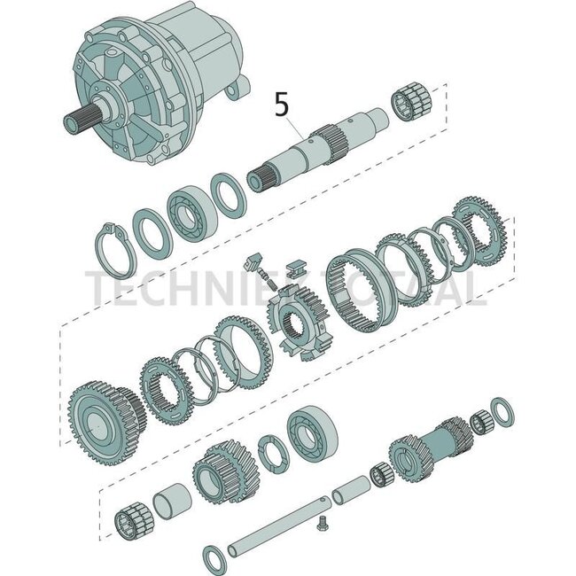 GRANIT Shaft For reverse gear - 708150139, 3385861M4, 3385861M3, 3385861M2