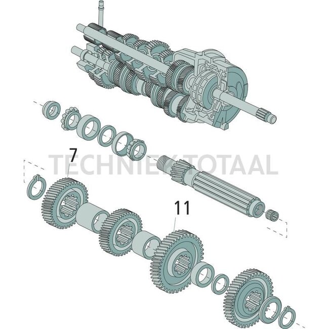 GRANIT Gear wheel For gearbox intermediate shaft - 708150162, 3796007M1 | Number of teeth: 63