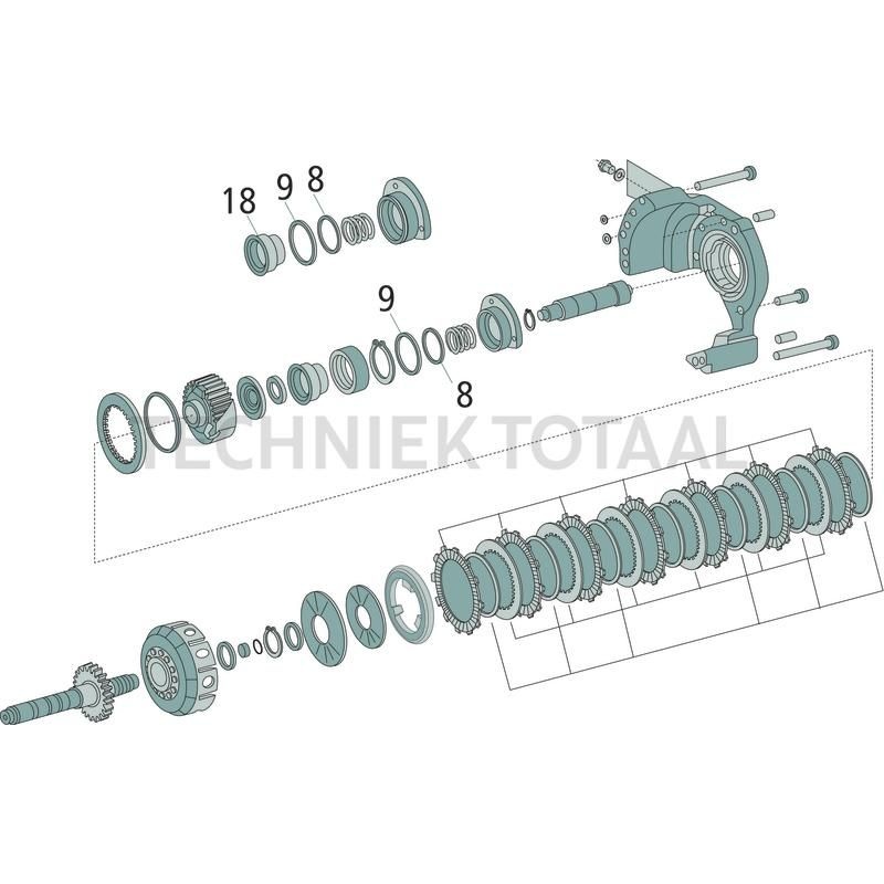 ZF Afdichting zuigerdrager 67 x 75 x 4,5 mm Fendt Favorit, Xylon, foto 2 van 2