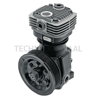 Wabco Compressor 10 bar, 159 cm³, Ø 75 mm, slag 36 mm, V-riemschijf 22,5 mm