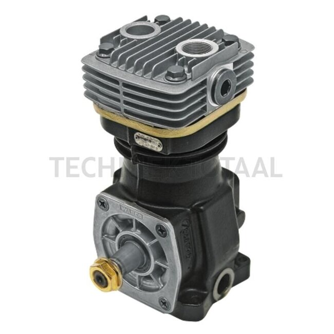 Wabco Compressor passend voor Fendt, perskap achter - 8284111415070, 4111415070, G199880010010 Fendt | Max. werkdruk: 10 bar | Slagruimte: 159 cm³ | Toerental: 3000 omw./min. | Zuiger Ø: 75 mm | Zuigerslag: 36 mm | Koelsysteem: Lucht | Draad: Krukas: M18 x 1,5