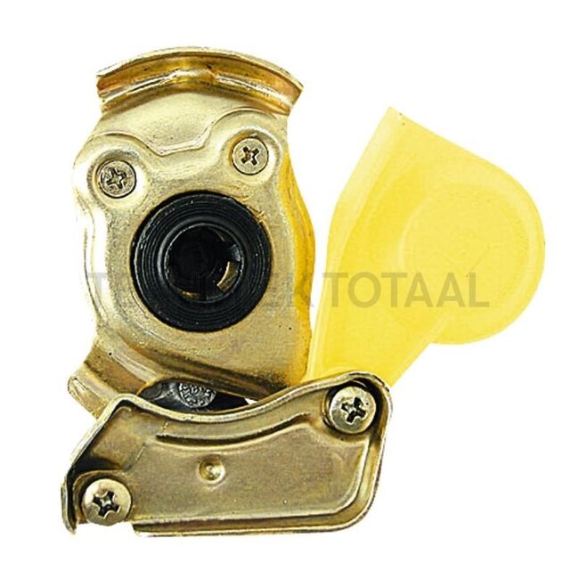 Wabco Luchtdrukkoppeling - 8284522002120, 4522002120 | Uitvoering: geel, remleiding | Aansluiting: M22 x 1,5 | Max. werkdruk: 10 bar | Voertuig/toepassing: geel, rem, automaat, niet verwisselbaar, trekkend voertuig