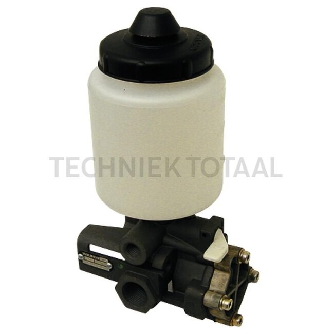 Wabco Frostschutzpumpe verhindert das Einfrieren von Geräten, automatisches Einspritzen des Frostschutzmittels, separate Leitung von Druckregler nach Frostschutzpumpe, 0,5 l Behälter, Fördermenge 0,5 cm¬≥ Einspritzung, mit Steueranschluss 4. Einbau hinter Druck